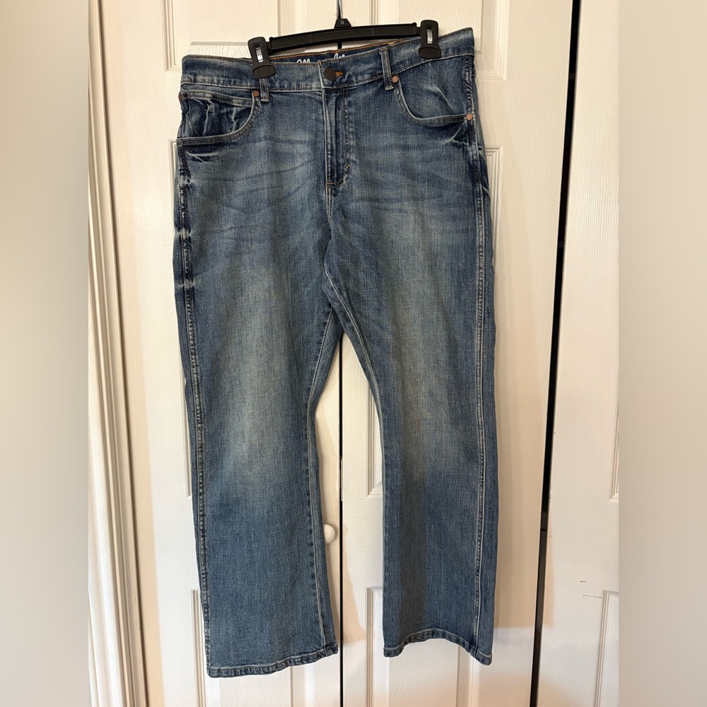 Men’s Wrangler Retro Relaxed Boot Fit Blue Jeans 34x30